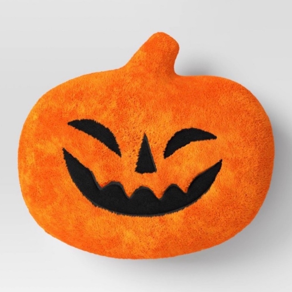 Hyde & EEK! Pumpkin Halloween Pillow Orange